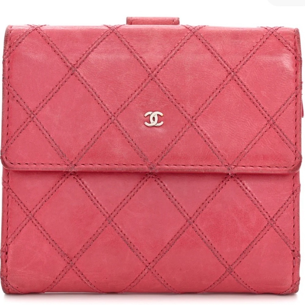 Chanel Diamond Stitched Wallet